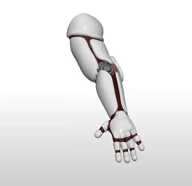 Cyborg Arm Left Hand Concept 3D model