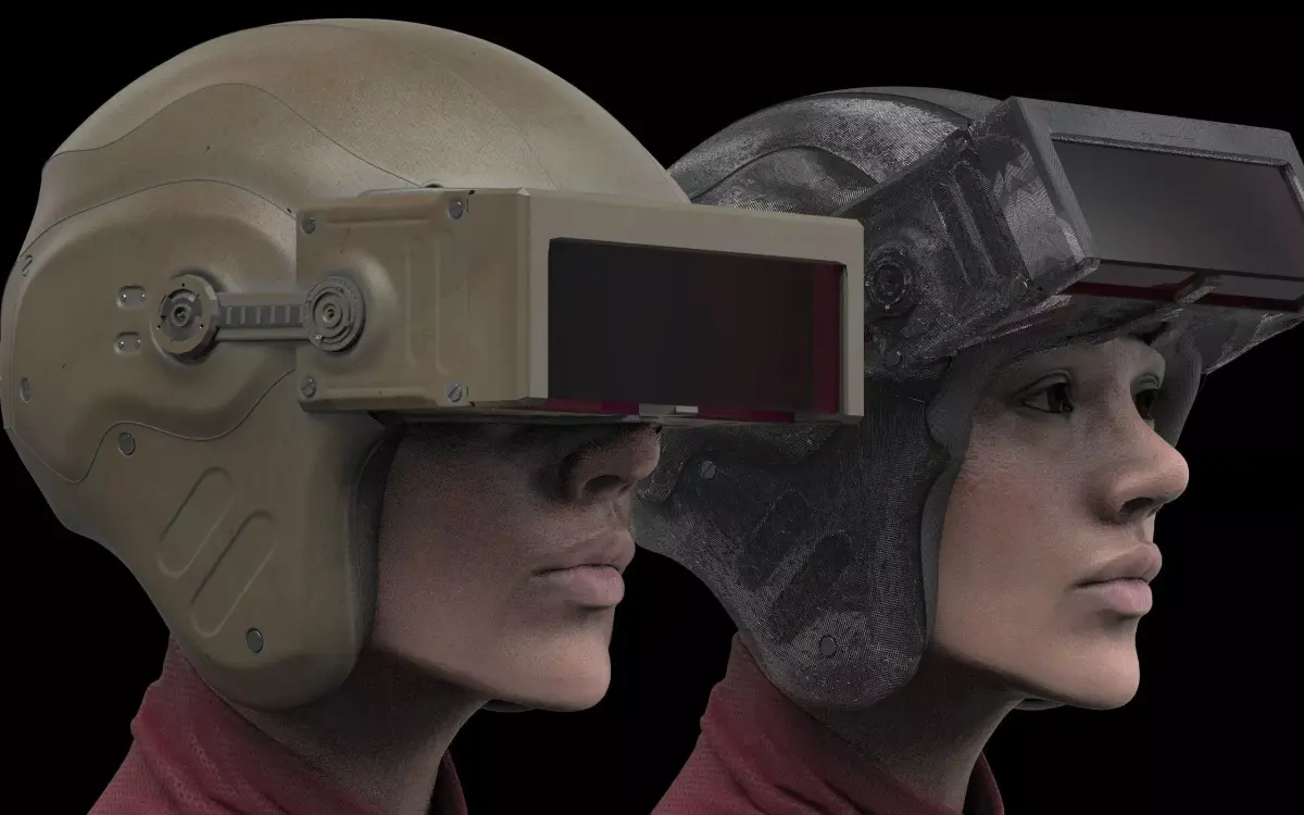 Futuristic Scout Helmet 3D model