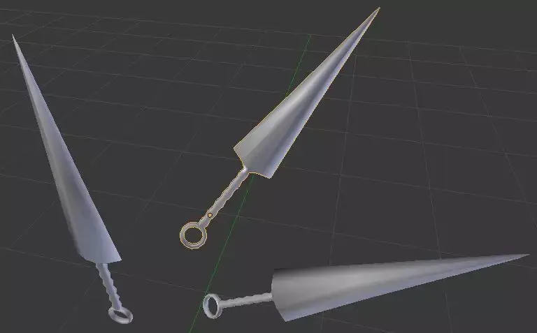 kunai ninja weapon  Free low-poly 3D model