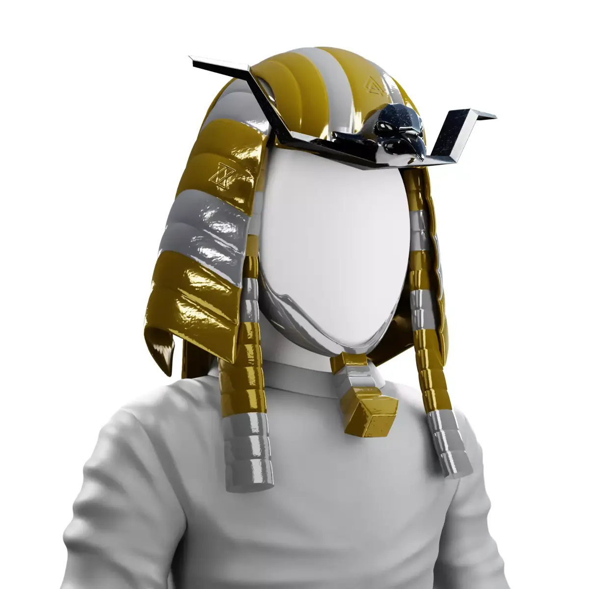 Pharaoh Eagle Hat 03 - SciFi Character Design Low-poly 3D model Low-poly 3D model