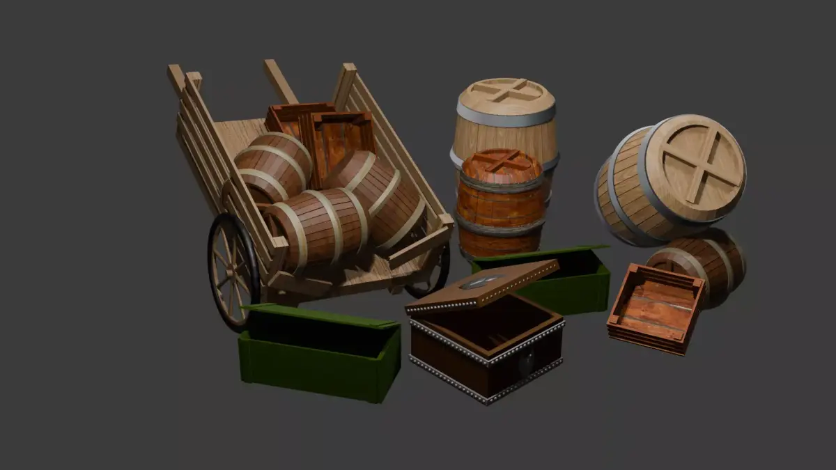 medieval assets Free low-poly 3D model purchase