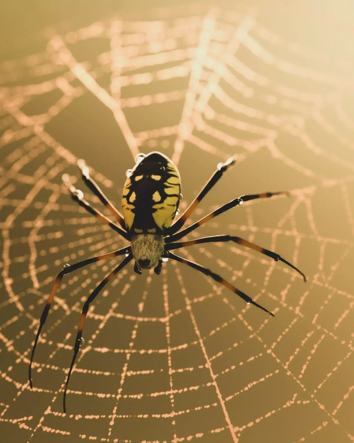 Black and Yellow Garden Spider Low-poly 3D model
