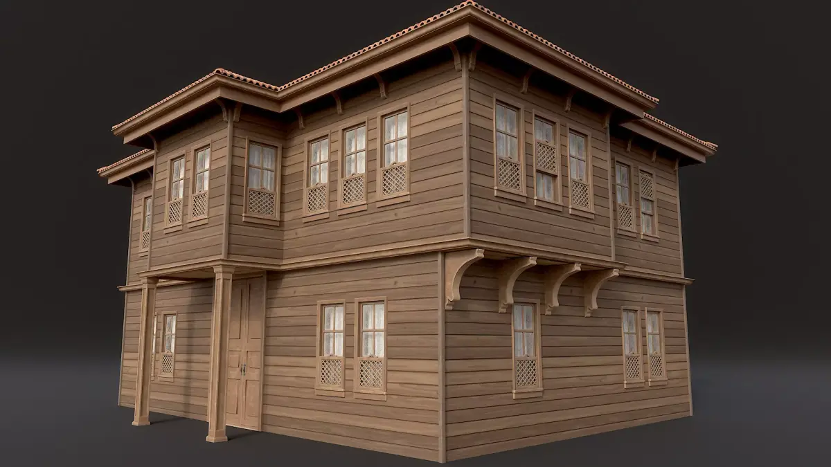 Ottoman House Low-poly 3D model