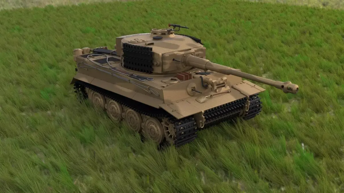 Panzer Tiger Tank Late 1944 HDRI v1 3D model