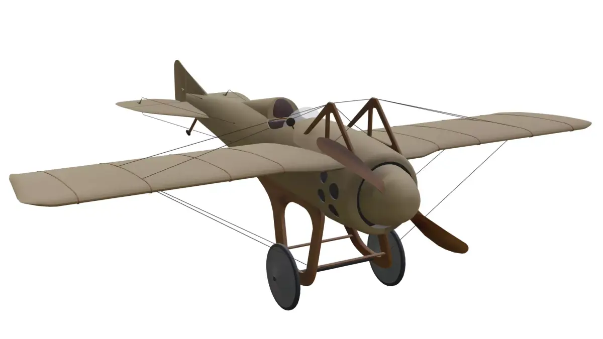 Deperdussin Monocoque Low-poly 3D model