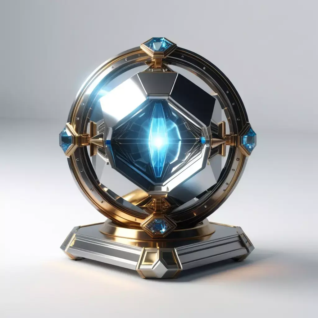 Glowing Alien Artifact Crystal Core 3D model