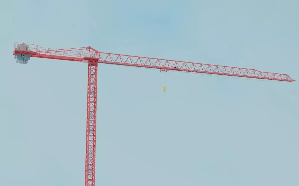 Flat Top Tower Crane 7 3D model