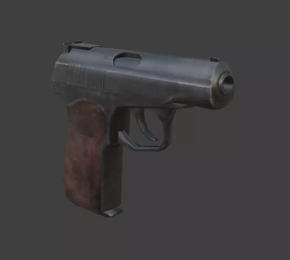 weapon pistol makarov Low-poly 3D model