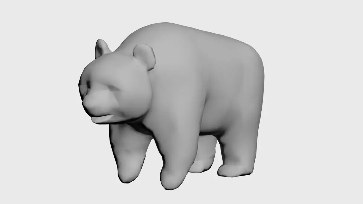 Bear-wild animals Low-poly 3D model