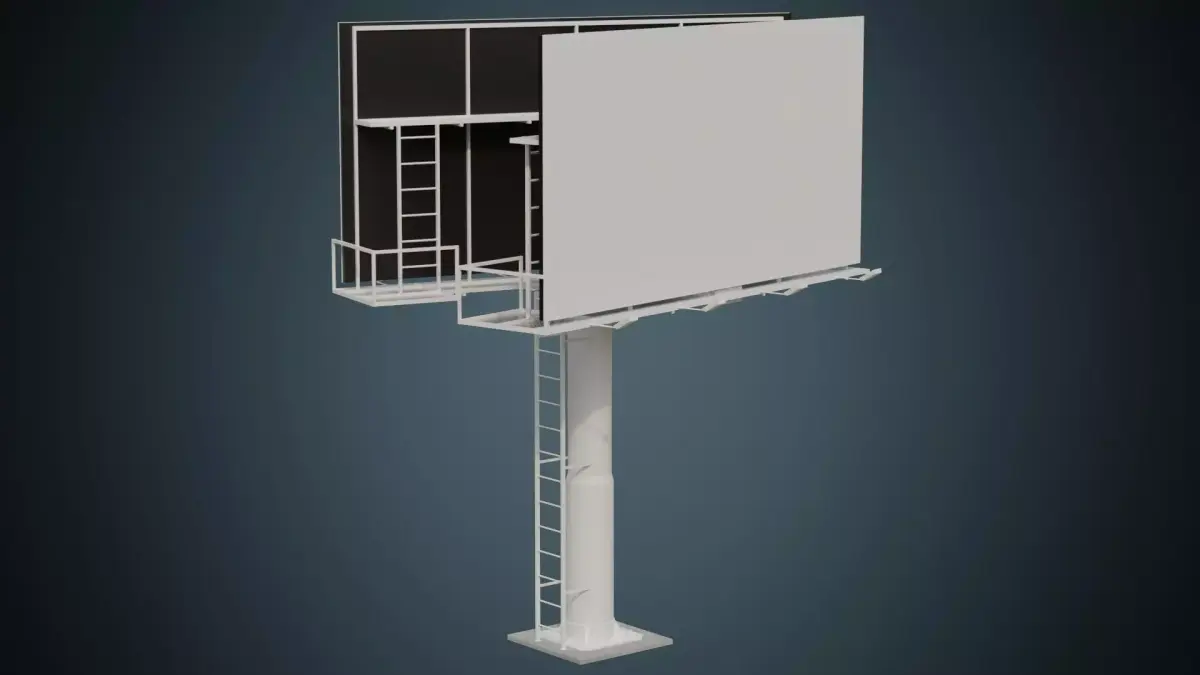 Billboard 2A Low-poly 3D model