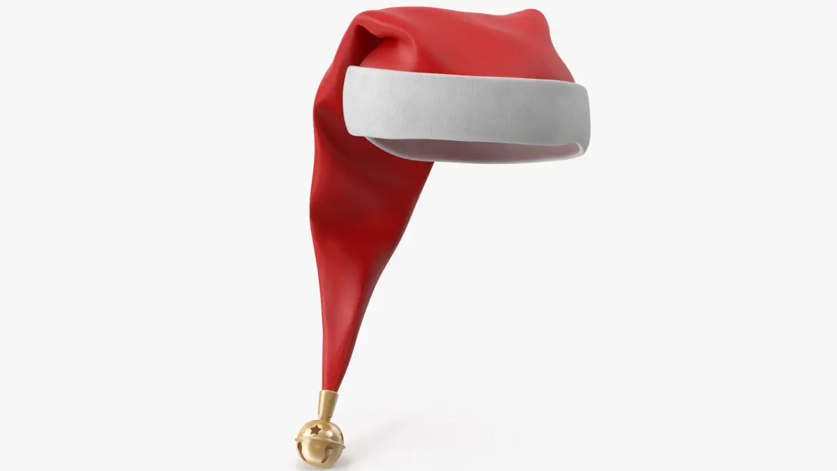 Christmas Hat with Bell 2 v2 3D model