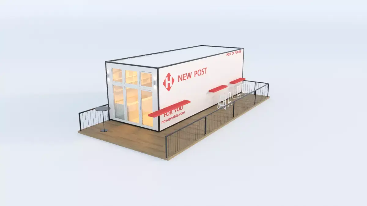 Module house post office 3D model