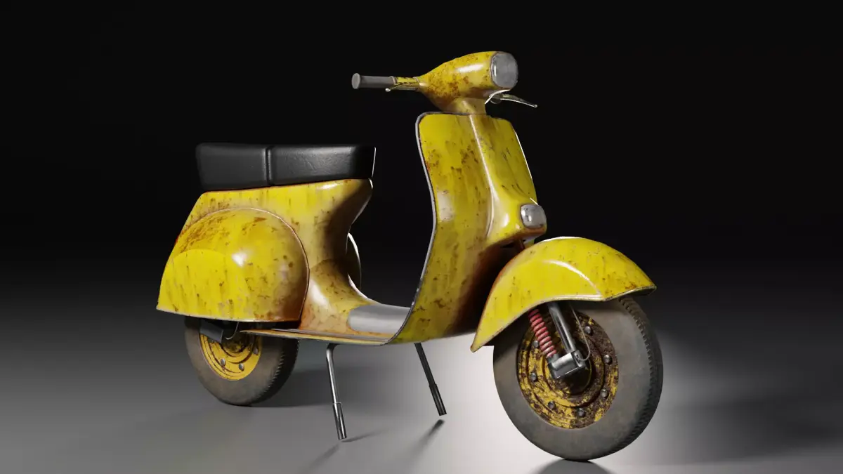 Abandoned Scooter 3d Model by Nikdox 3D model