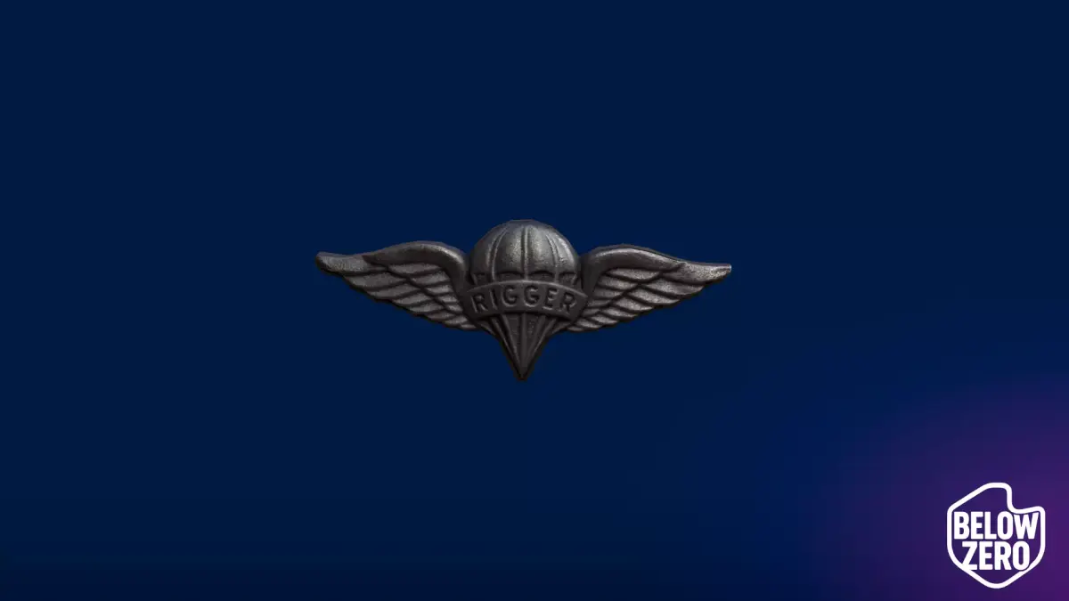 Paratrooper Rigger Wings Badge Low-poly 3D model