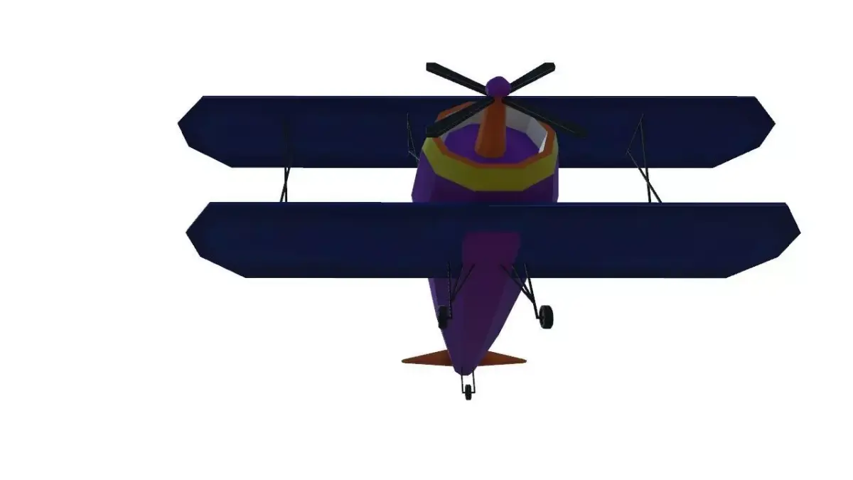 Low Poly Plane Free low-poly 3D model purchase