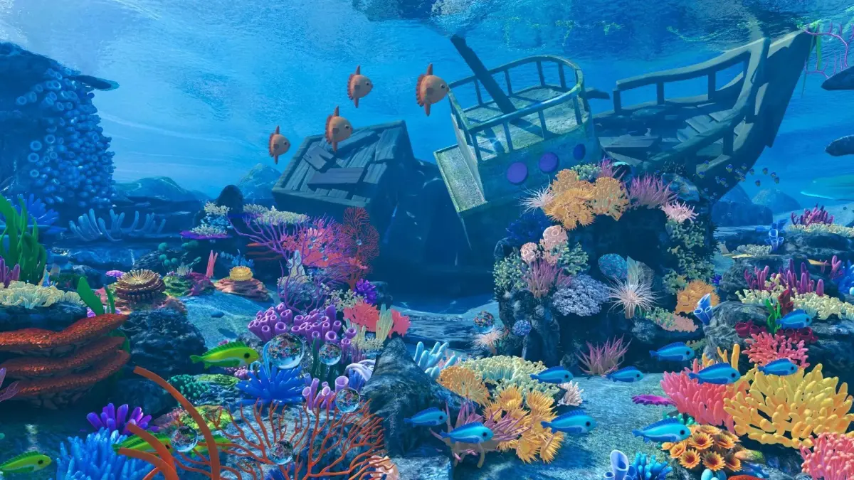 Cartoon Underwater Scene 3D model purchase