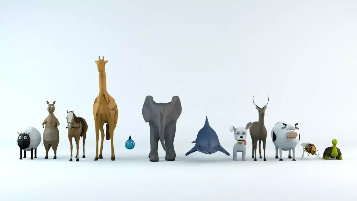 Lowpoly Animals Pack Low-poly 3D model