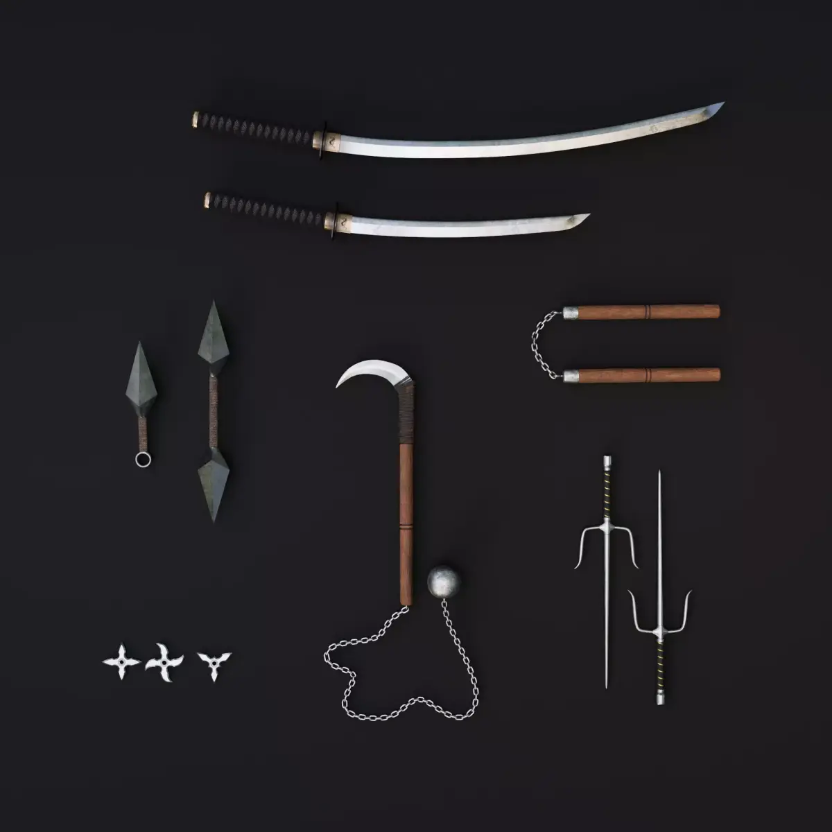 japanese weapon 3D model