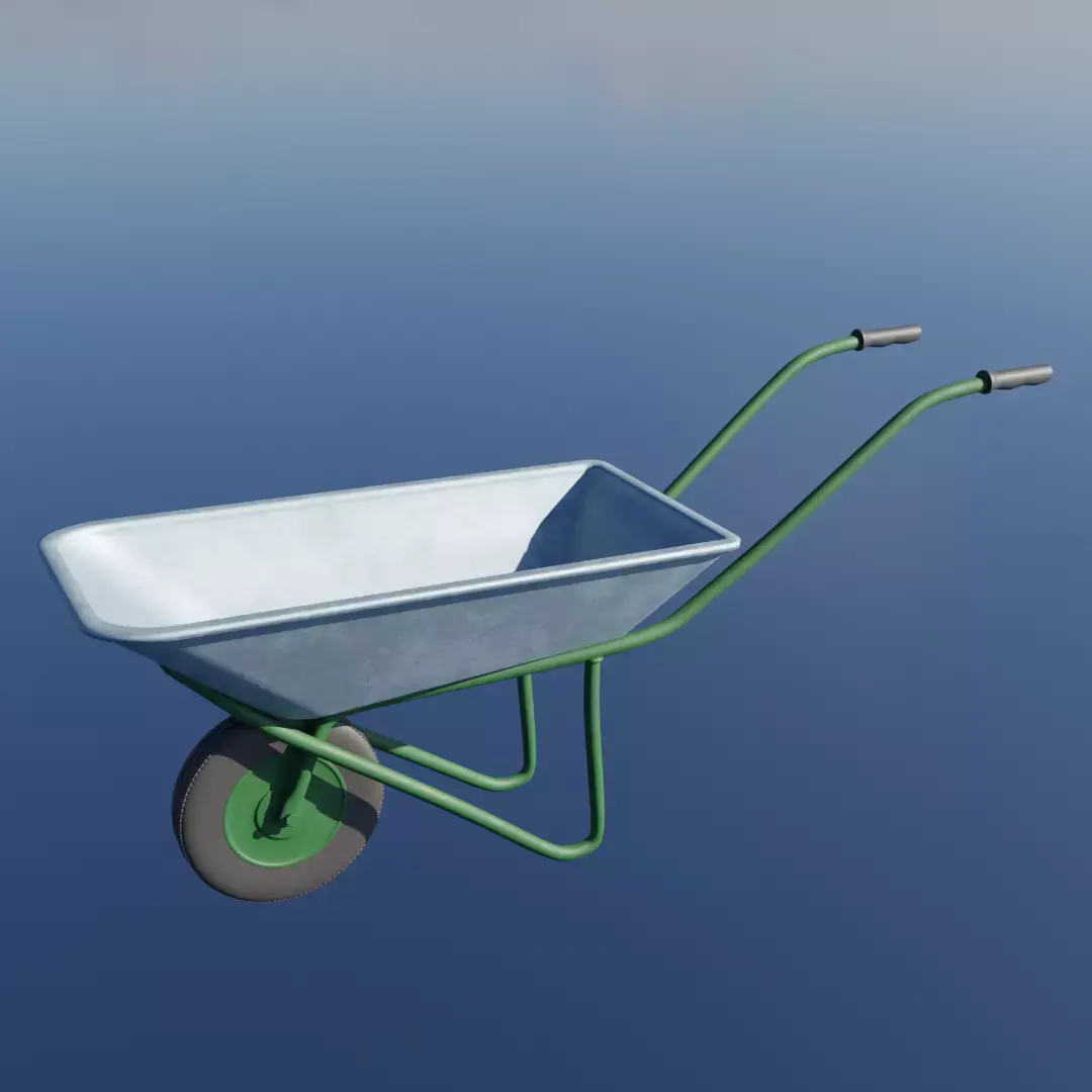 Wheelbarrow garden unicycle 3D model