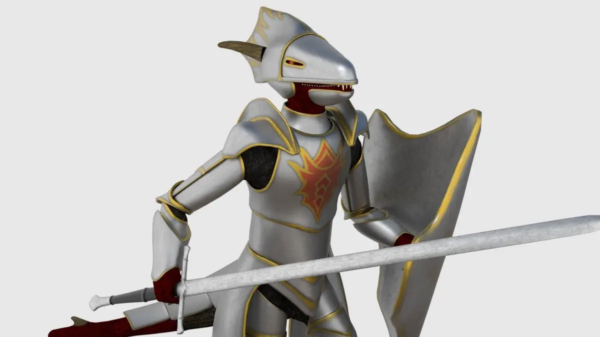 Dragonborn Character - Game Ready Low-poly 3D model