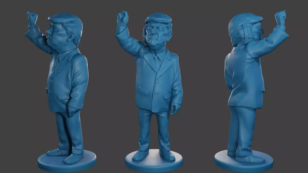Donald Trump Injured Ear 3D print model