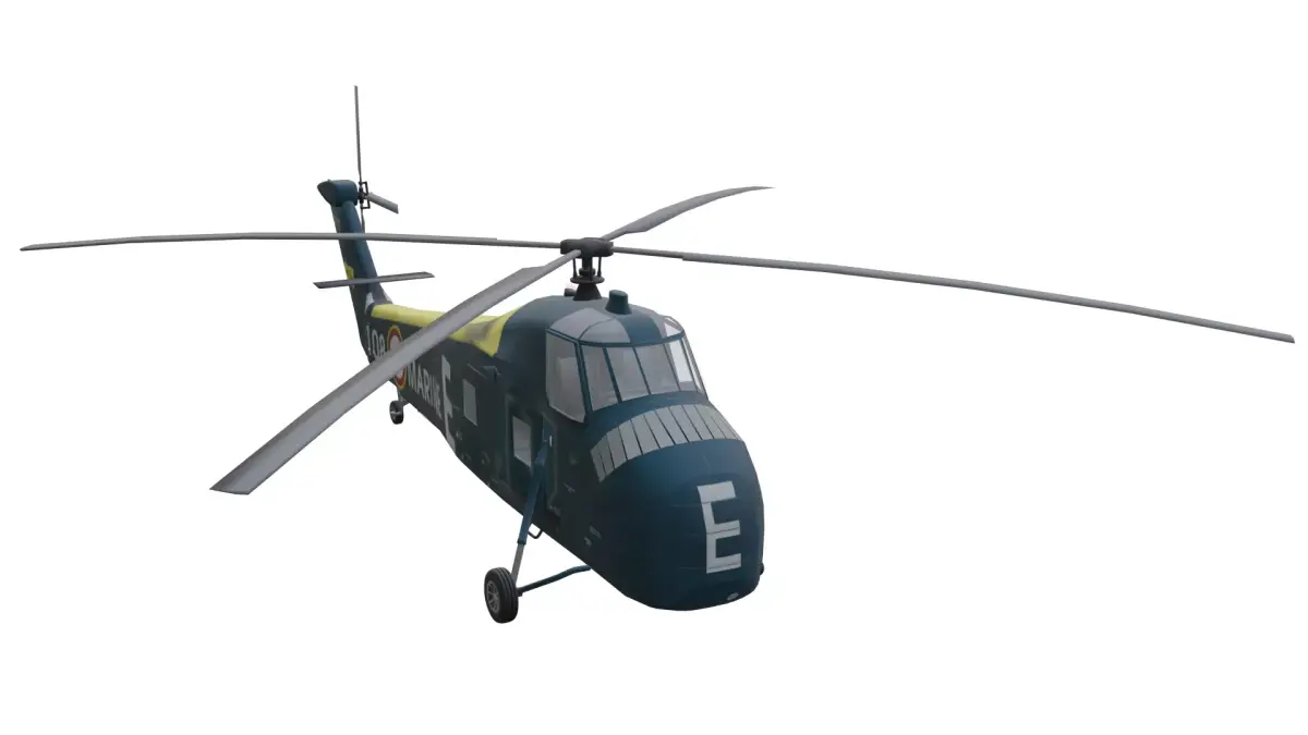 Sikorsky S58 Low-poly 3D model