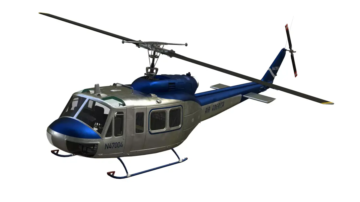 Air America UH-1H Huey Low-poly 3D model