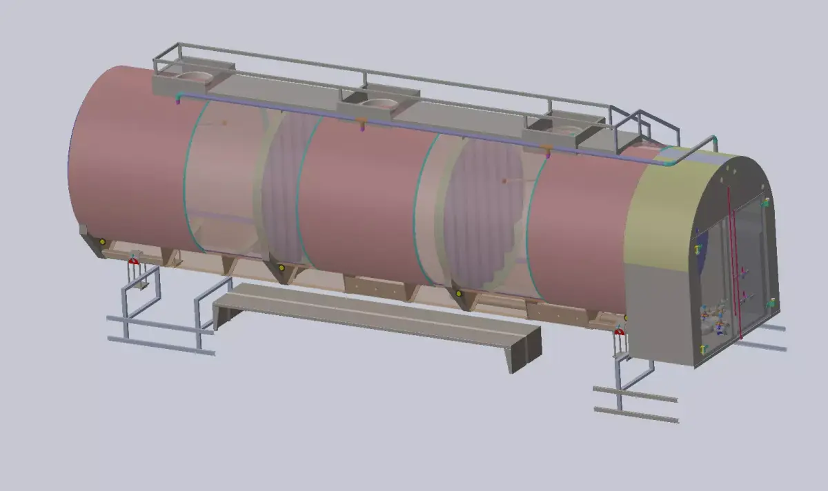 Stainless Steel Milk Tank Truck  3D model