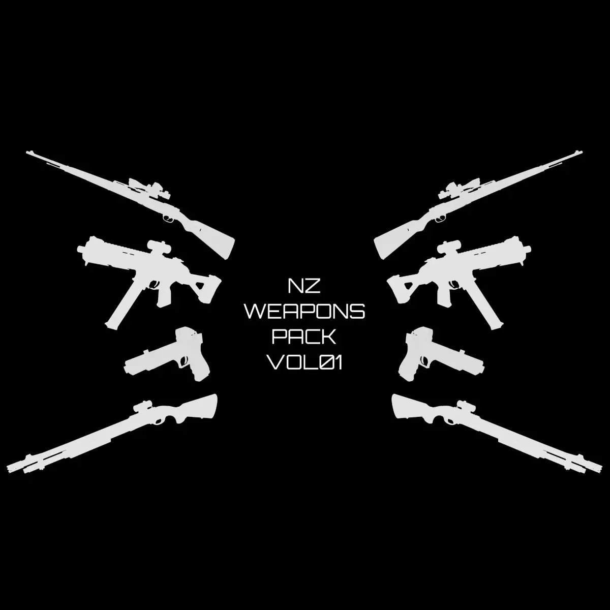 NZ Weapons Pack Vol01 Low-poly 3D model