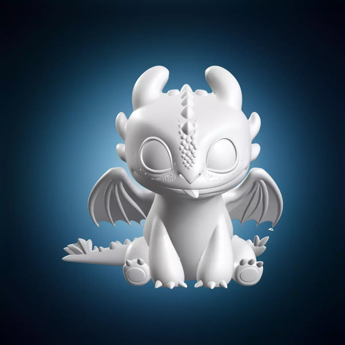 Light Fury Dragon 3D print model purchase