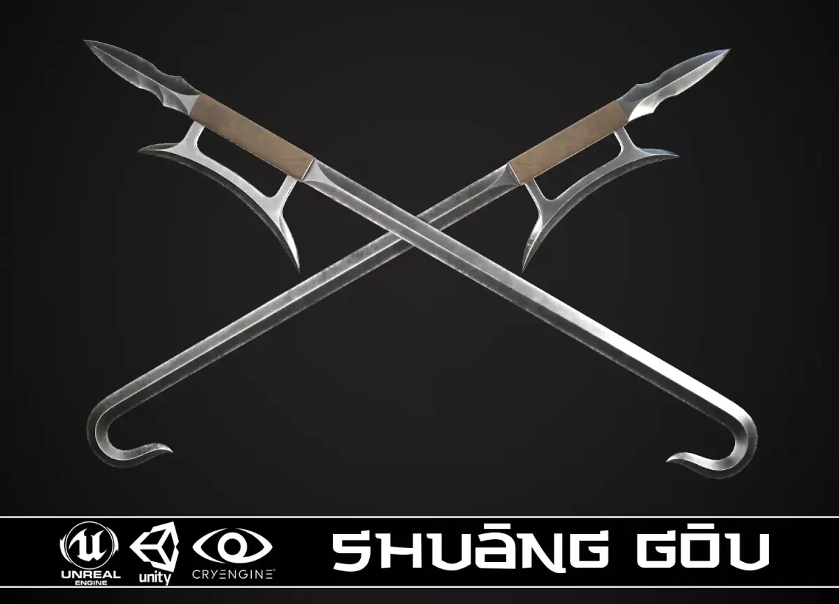 Shuang Gou Low-poly 3D model