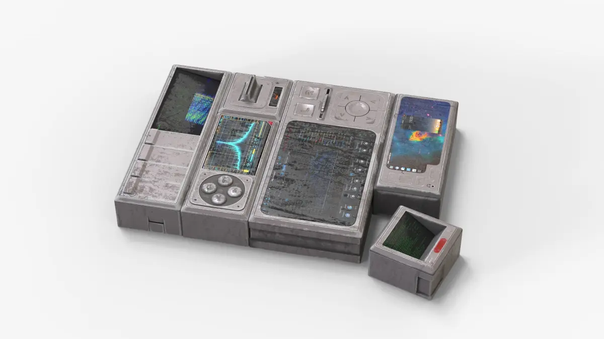 SciFi Multimedia Devices - Modular Components 3D model