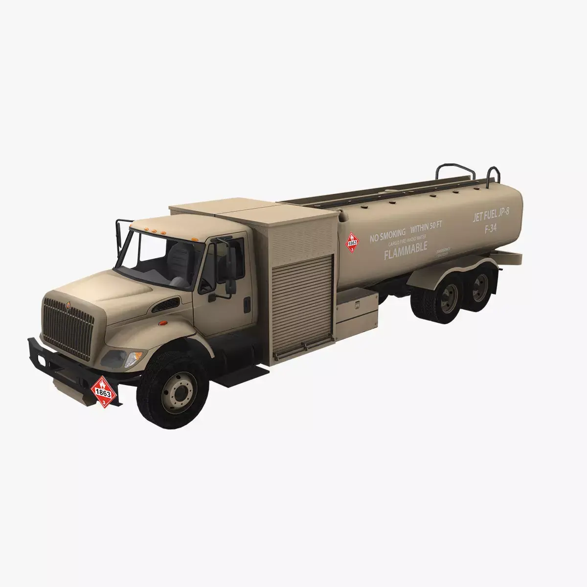 Refueler Beige International 7400 Low-poly 3D model
