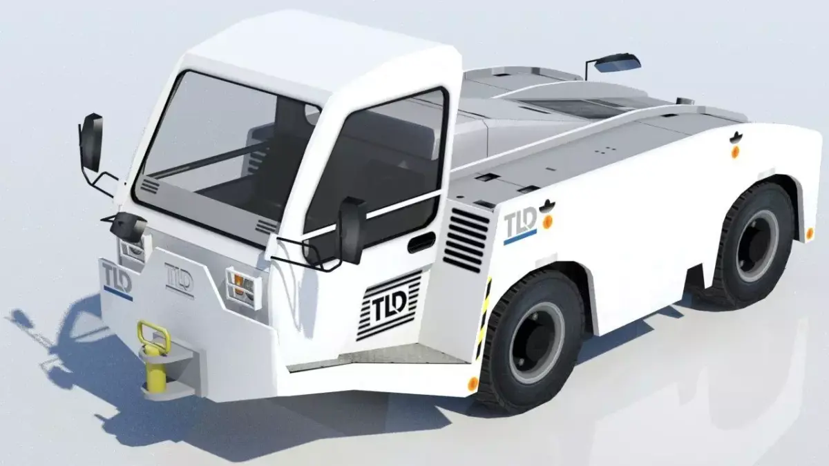 TMX-150 Medium Pushback Tractor Static Low Poly  Low-poly 3D model