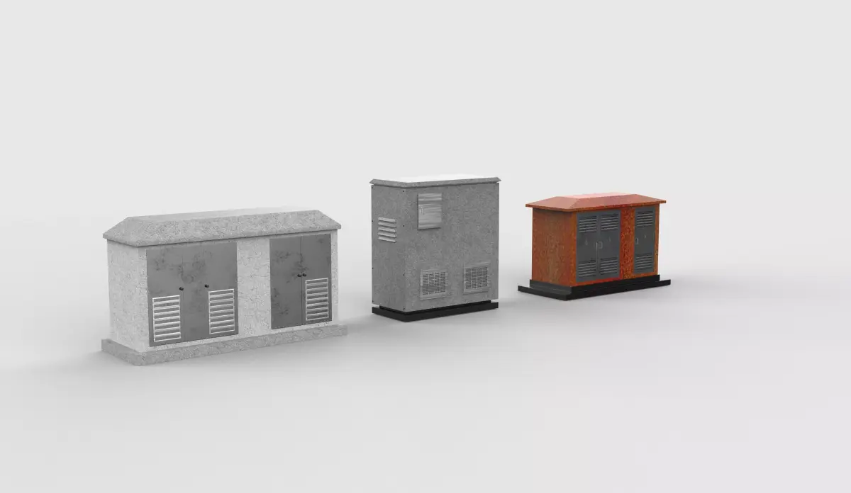 Electric Substation set 3D model