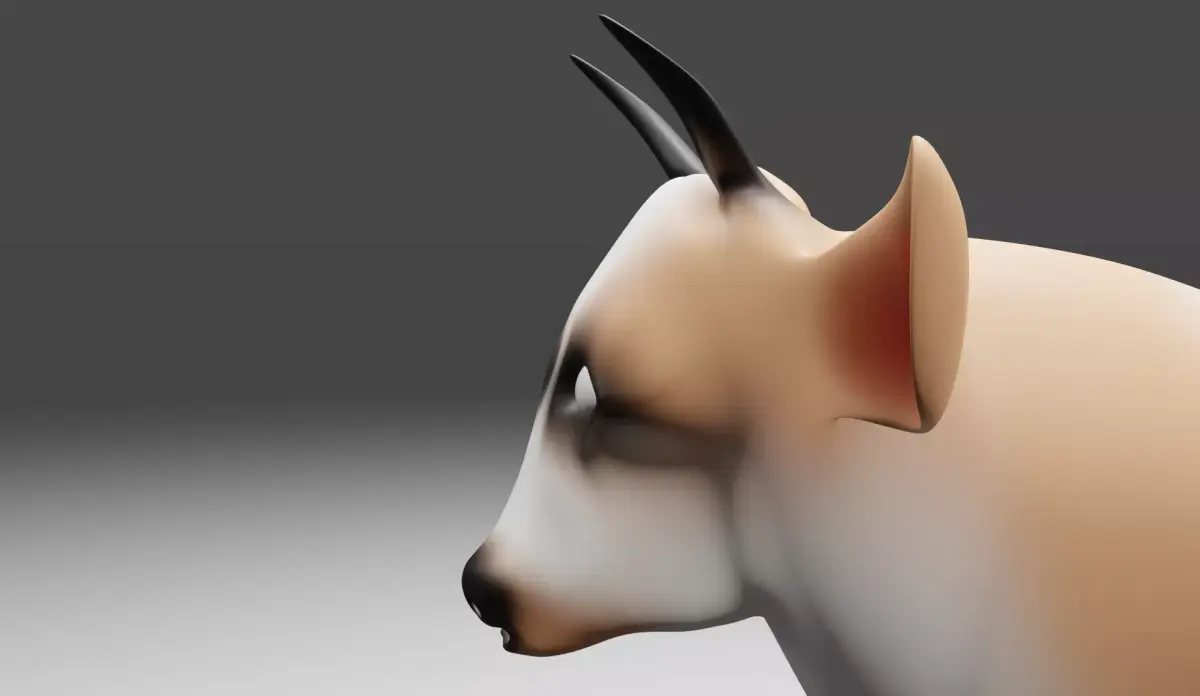  cartoon bull  3d  model Low-poly 3D model