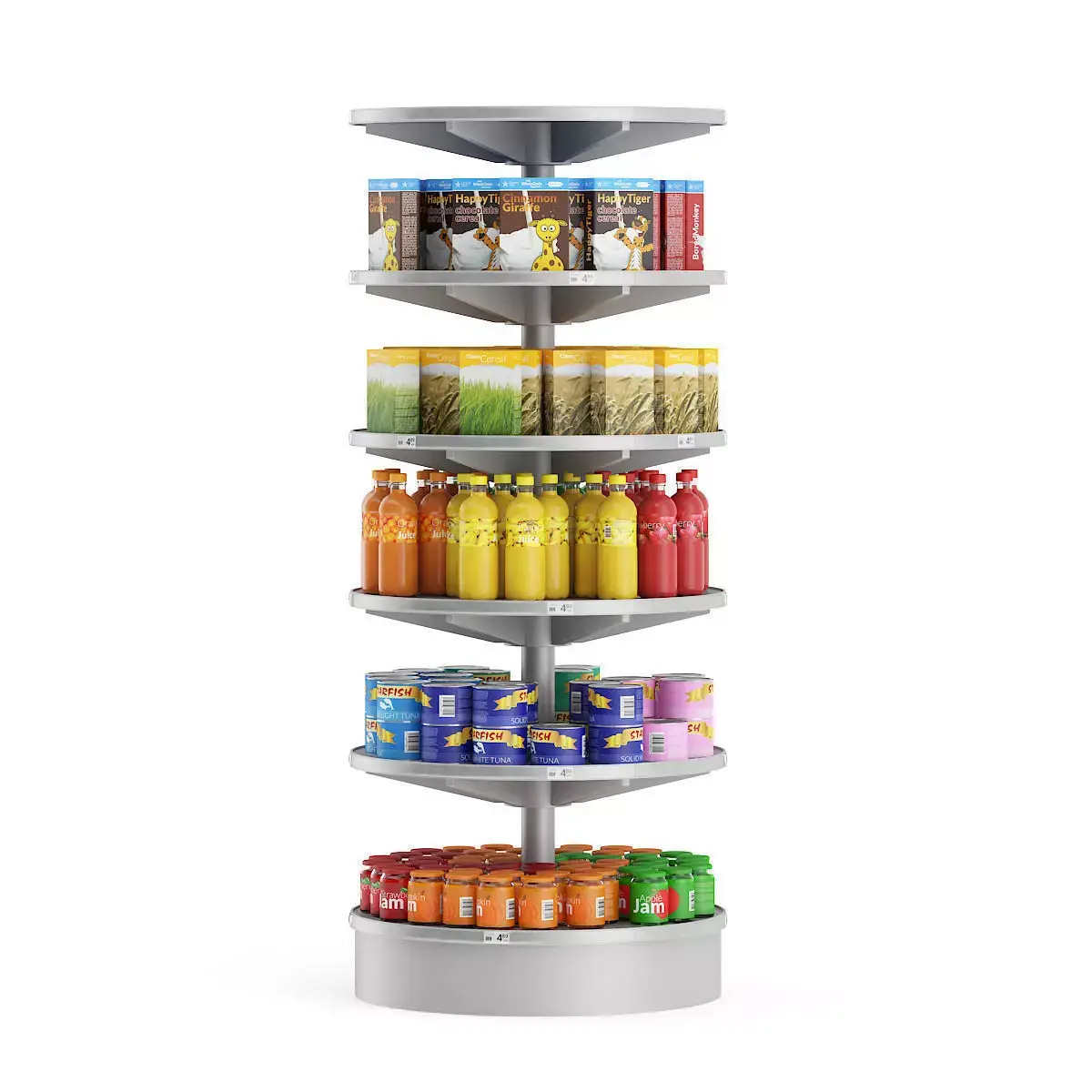 Round Market Shelf 3D model