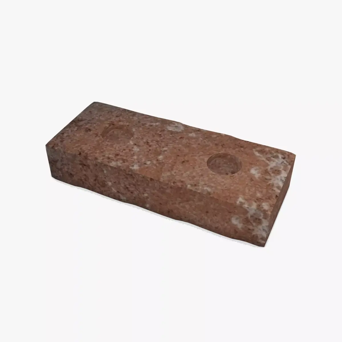 Simple Brick with Displacement and Holes Free 3D model