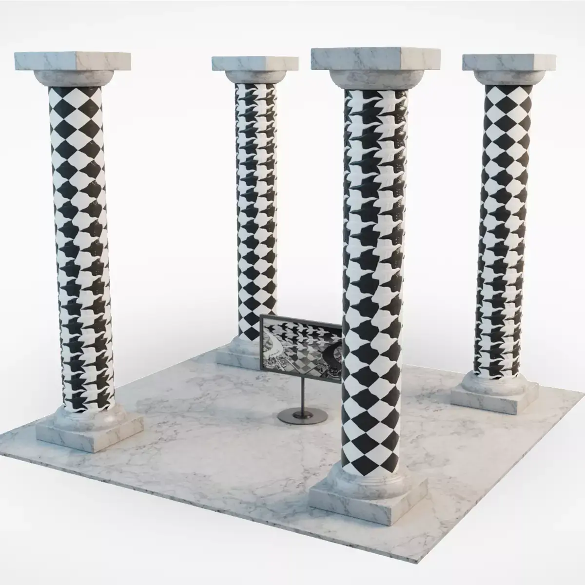 ESCHER COLUMNS 3D model