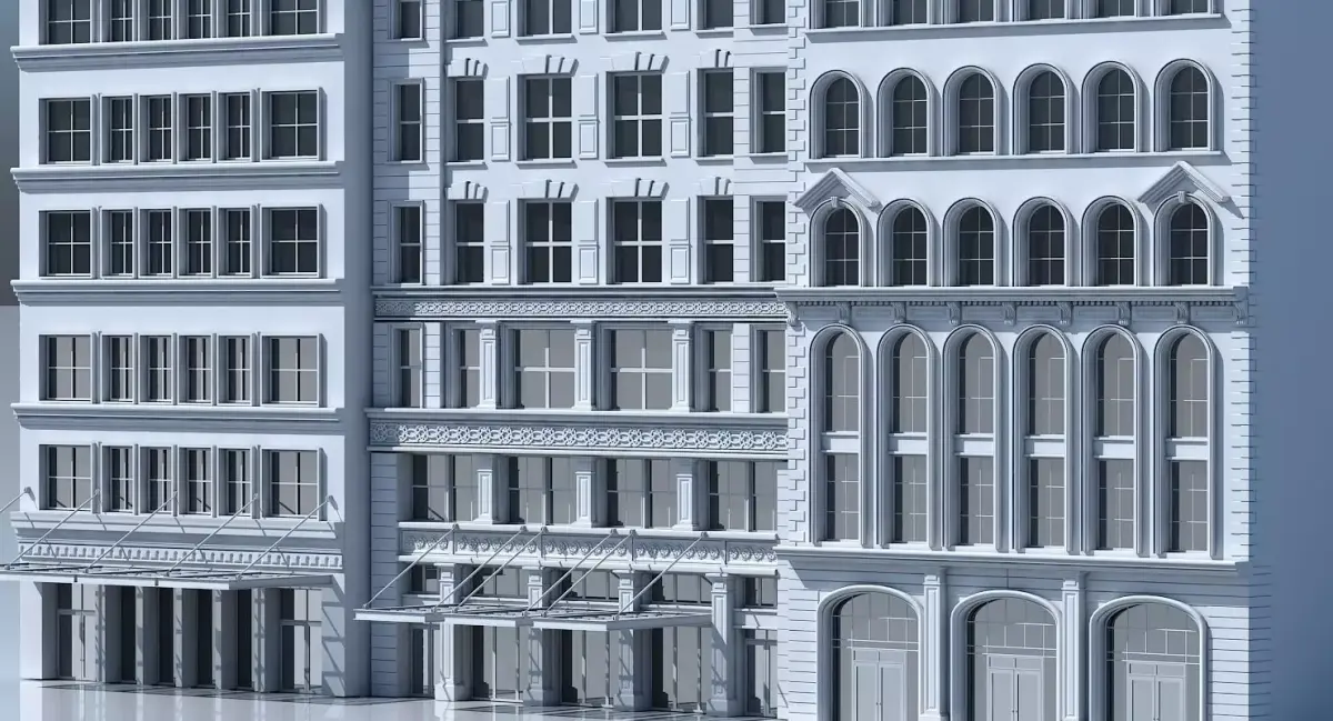 Commercial Building Facade 14 3D model