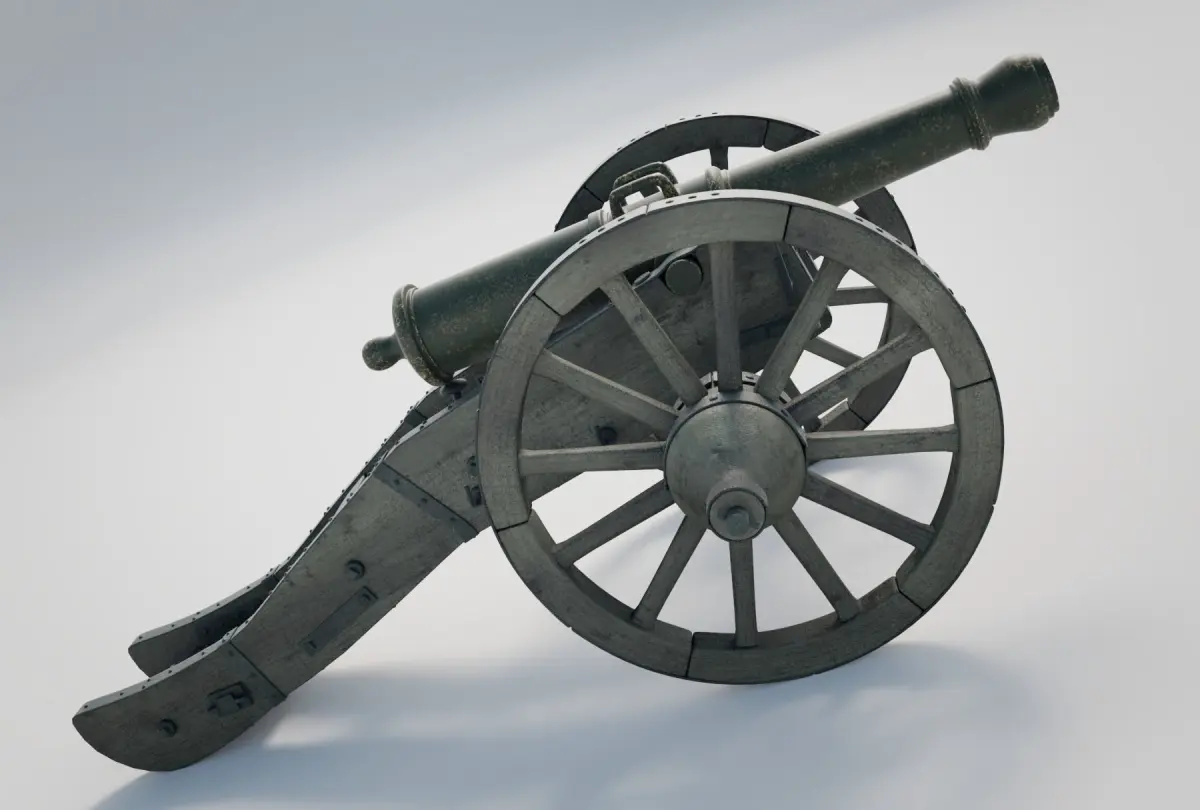 Heavy French Field Cannon 3D model