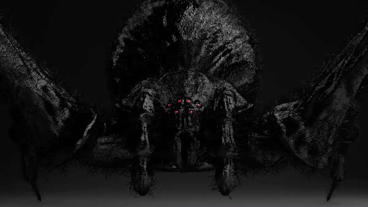 Monstrous Black Widow Spider 3D model