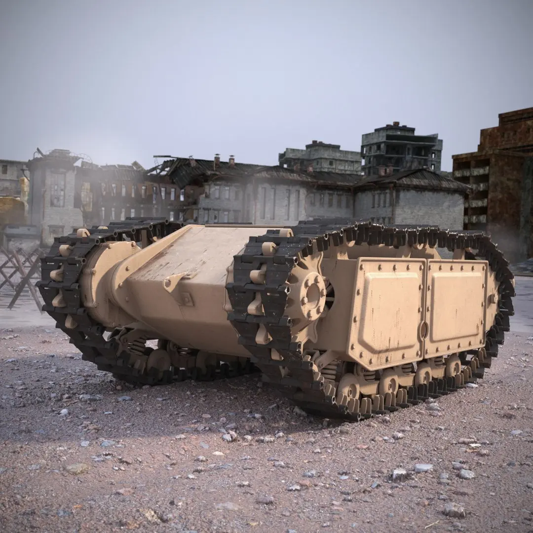 Tactical Mini Explosive Crawler Sand Used Rigged 3D model