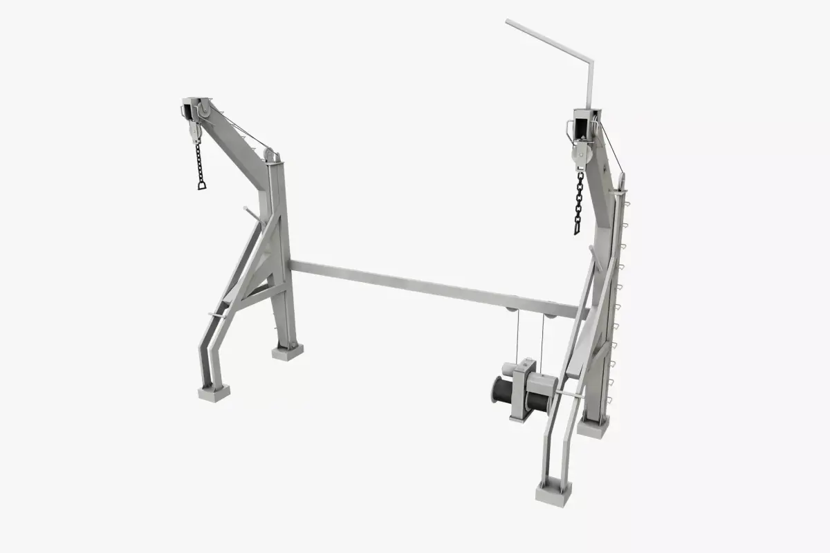 Ship Deck Davit Low-poly 3D model