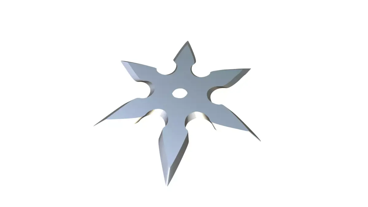 Shuriken silver star 3D print model purchase