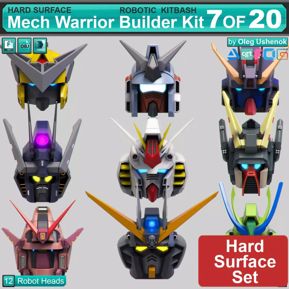 Mech Warrior Hard Surface Kitbash 7 of 20 3D model