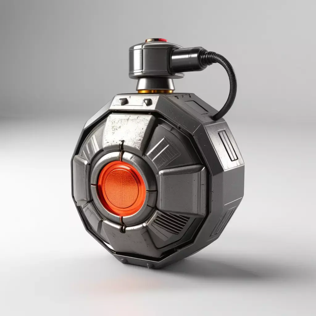 Futuristic Grenade with Arming Switch 3D model