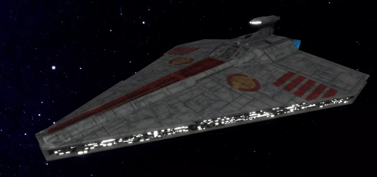 STAR WARS - ACCLAMATOR CLASS ASSAULT SHIP Low-poly 3D model