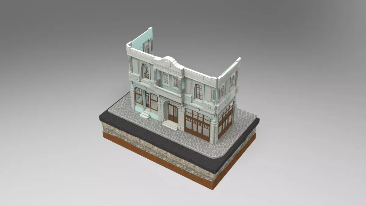 Old Istanbul City Building 007 3D model