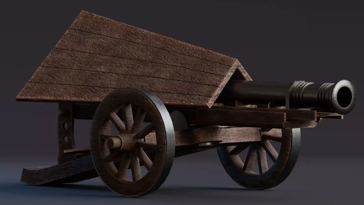 Da Vinci Inventions - Spingarde  Low-poly 3D model